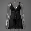 Romantic Deep V-Neck Lace Nightie